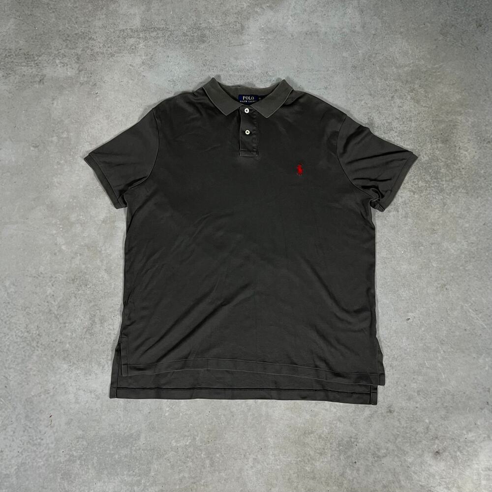 Polo Ralph Lauren Polo Shirt Men's XL Dark Gray Red Logo
